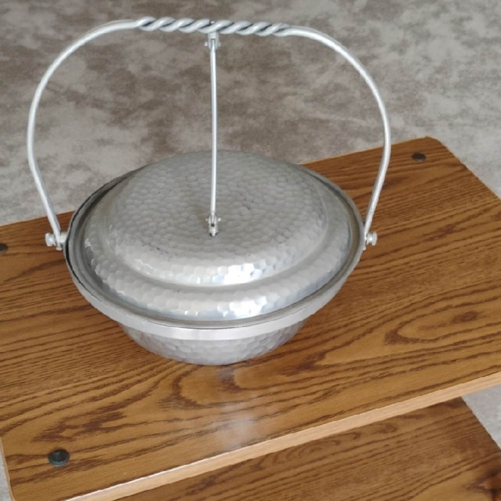 Nasao Vintage Italy Hammered Serving Bowl - Silver Tone